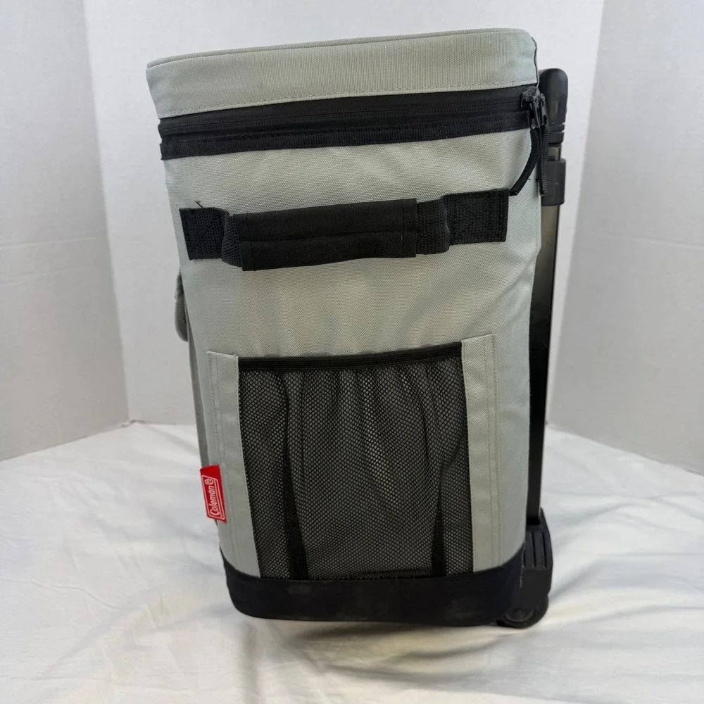Coleman Pampered Chef Consultant Rolling Soft‎ Cooler Grey Insulated Wheels